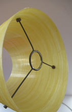 Load image into Gallery viewer, Tall 1960s 1970s Green Shattaline Lamp with Original Yellow Shade
