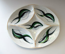 Load image into Gallery viewer, Vintage 1950s ITALIAN POTTERY Serving Platter - with Hand Painted Organic Design 
