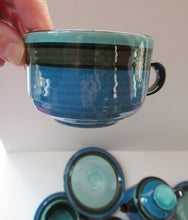 Load image into Gallery viewer, Vintage 1960s West German Waku Stoneware Pottery Bachelor Tea for Two Teaset
