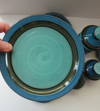 Load image into Gallery viewer, Vintage 1960s West German Waku Stoneware Pottery Bachelor Tea for Two Teaset
