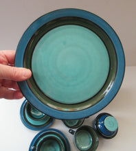 Load image into Gallery viewer, Vintage 1960s West German Waku Stoneware Pottery Bachelor Tea for Two Teaset
