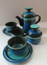 Load image into Gallery viewer, Vintage 1960s West German Waku Stoneware Pottery Bachelor Tea for Two Teaset
