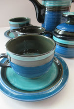 Load image into Gallery viewer, Vintage 1960s West German Waku Stoneware Pottery Bachelor Tea for Two Teaset
