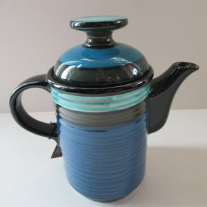Vintage 1960s West German Waku Stoneware Pottery Bachelor Tea for Two Teaset