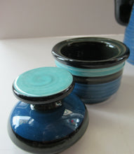 Load image into Gallery viewer, Vintage 1960s West German Waku Stoneware Pottery Bachelor Tea for Two Teaset
