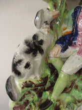 Load image into Gallery viewer, Antique Staffordshire Figurine. Thomas Campbell Poet Old Dog Tray Spill Vase
