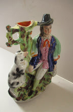 Load image into Gallery viewer, Antique Staffordshire Figurine. Thomas Campbell Poet Old Dog Tray Spill Vase
