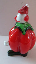 Load image into Gallery viewer, Vintage 1980s Murano Red Tomato Shape Glass Clown
