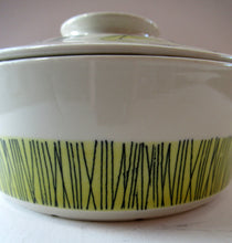Load image into Gallery viewer, Norwegian Flamingo Lidded Dish Bamboo Pattern Bambus Design by Inger Waage
