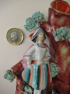 Miniature Antique Figurine with Deer Victorian