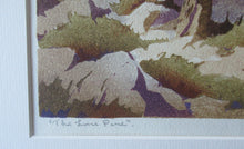 Load image into Gallery viewer, 1930s COLOUR WOODCUT Entitled The Lone Pine by James Alphege Brewer
