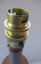 Load image into Gallery viewer, Vintage Scandinavian Teak Pillar Table Lamp. Working
