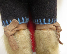 Load image into Gallery viewer, Vintage Mid Century Inuit Eskimo Doll with handmade felt clothes
