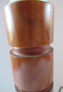Vintage Scandinavian Teak Pillar Table Lamp. Working