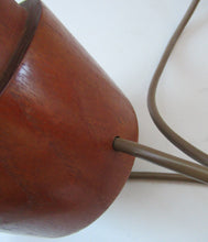 Load image into Gallery viewer, Vintage Scandinavian Teak Pillar Table Lamp. Working
