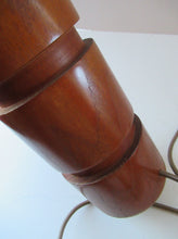 Load image into Gallery viewer, Vintage Scandinavian Teak Pillar Table Lamp. Working
