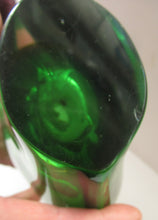 Load image into Gallery viewer, Dark Green &amp; Yellow Cased Murano Sommerso Glass Vas
