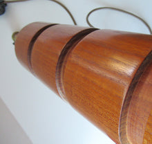 Load image into Gallery viewer, Vintage Scandinavian Teak Pillar Table Lamp. Working
