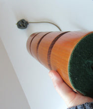 Load image into Gallery viewer, Vintage Scandinavian Teak Pillar Table Lamp. Working
