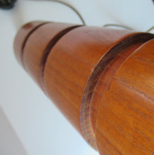 Load image into Gallery viewer, Vintage Scandinavian Teak Pillar Table Lamp. Working
