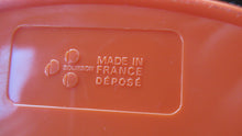 Load image into Gallery viewer, 1970s French Orange Plastic Ice Bucket Curling Stone Pernod Design
