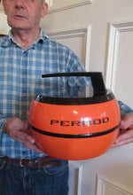 Load image into Gallery viewer, 1970s French Orange Plastic Ice Bucket Curling Stone Pernod Design
