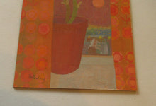 Load image into Gallery viewer, Irene Halliday - Geraniums on a Window Ledge - Watercolour and Gouache on Board
