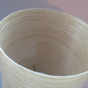 1970s Shattaline Lamp with Green Base and Beige Spun Fibre Shade