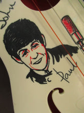 Load image into Gallery viewer, Genuine Vintage 1960s Beatles Selcol Toy Guitar with Images of the Band
