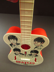 Genuine Vintage 1960s Beatles Selcol Toy Guitar with Images of the Band