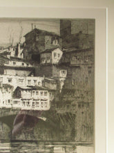 Load image into Gallery viewer, Albany E. Howarth Etching: The Ponte Vecchio,  Florence. Pencil Signed and dated in the plate 1918 FRAMED
