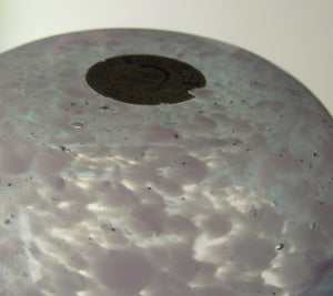 Fabulous little X ZA Shape Antique Scottish Monart Glass Bowl. With Original Paper Label on the Base