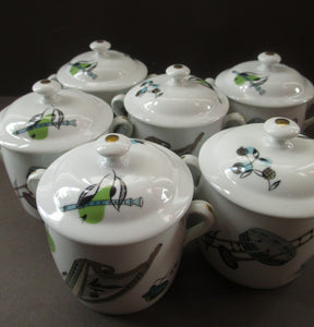 Royal Worcester 1960s Abstract Fiesta Pattern Rare Porcelain