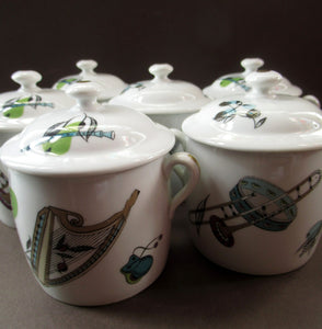Royal Worcester 1960s Abstract Fiesta Pattern Rare Porcelain