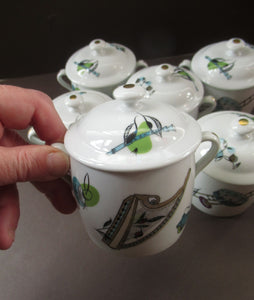 Royal Worcester 1960s Abstract Fiesta Pattern Rare Porcelain