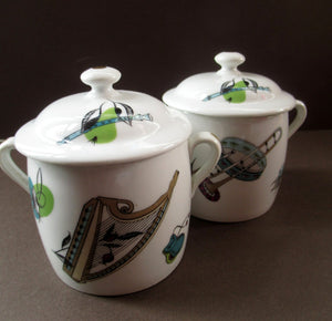 Royal Worcester 1960s Abstract Fiesta Pattern Rare Porcelain