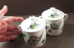 Royal Worcester 1960s Abstract Fiesta Pattern Rare Porcelain