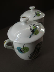 Royal Worcester 1960s Abstract Fiesta Pattern Rare Porcelain