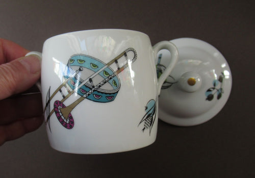 Royal Worcester 1960s Abstract Fiesta Pattern Rare Porcelain