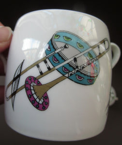 Royal Worcester 1960s Abstract Fiesta Pattern Rare Porcelain