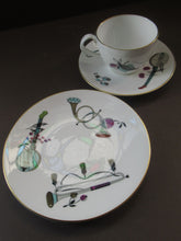 Load image into Gallery viewer, Royal Worcester Porcelain Trio Cup, Saucer, Side Plate Rare Fiesta Patern 1960s
