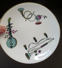 Load image into Gallery viewer, Royal Worcester Porcelain Trio Cup, Saucer, Side Plate Rare Fiesta Patern 1960s
