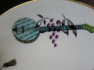 Royal Worcester Porcelain Trio Cup, Saucer, Side Plate Rare Fiesta Patern 1960s