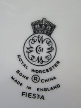 Load image into Gallery viewer, Royal Worcester Porcelain Trio Cup, Saucer, Side Plate Rare Fiesta Patern 1960s
