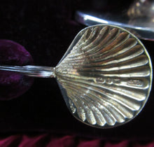 Load image into Gallery viewer, Victorian Hallmarked Silver Salt Dish and Spoons / Pin Cushions. Matching Swan Spoons In Fitted Case
