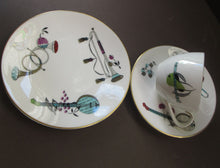 Load image into Gallery viewer, Royal Worcester Porcelain Trio Cup, Saucer, Side Plate Rare Fiesta Patern 1960s
