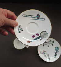 Load image into Gallery viewer, Royal Worcester Porcelain Trio Cup, Saucer, Side Plate Rare Fiesta Patern 1960s
