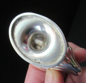 Victorian Hallmarked Silver Salt Dish and Spoons / Pin Cushions. Matching Swan Spoons In Fitted Case