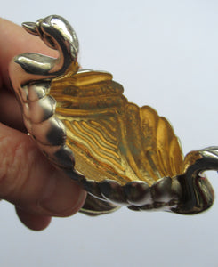 Victorian Hallmarked Silver Salt Dish and Spoons / Pin Cushions. Matching Swan Spoons In Fitted Case