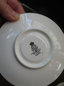 Royal Worcester Porcelain Trio Cup, Saucer, Side Plate Rare Fiesta Patern 1960s